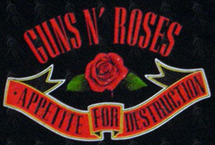 Guns and Roses Appetite for Destruction Logo - GUNS N ROSES - Black 'Appetite For Destruction' Infant Bib ...