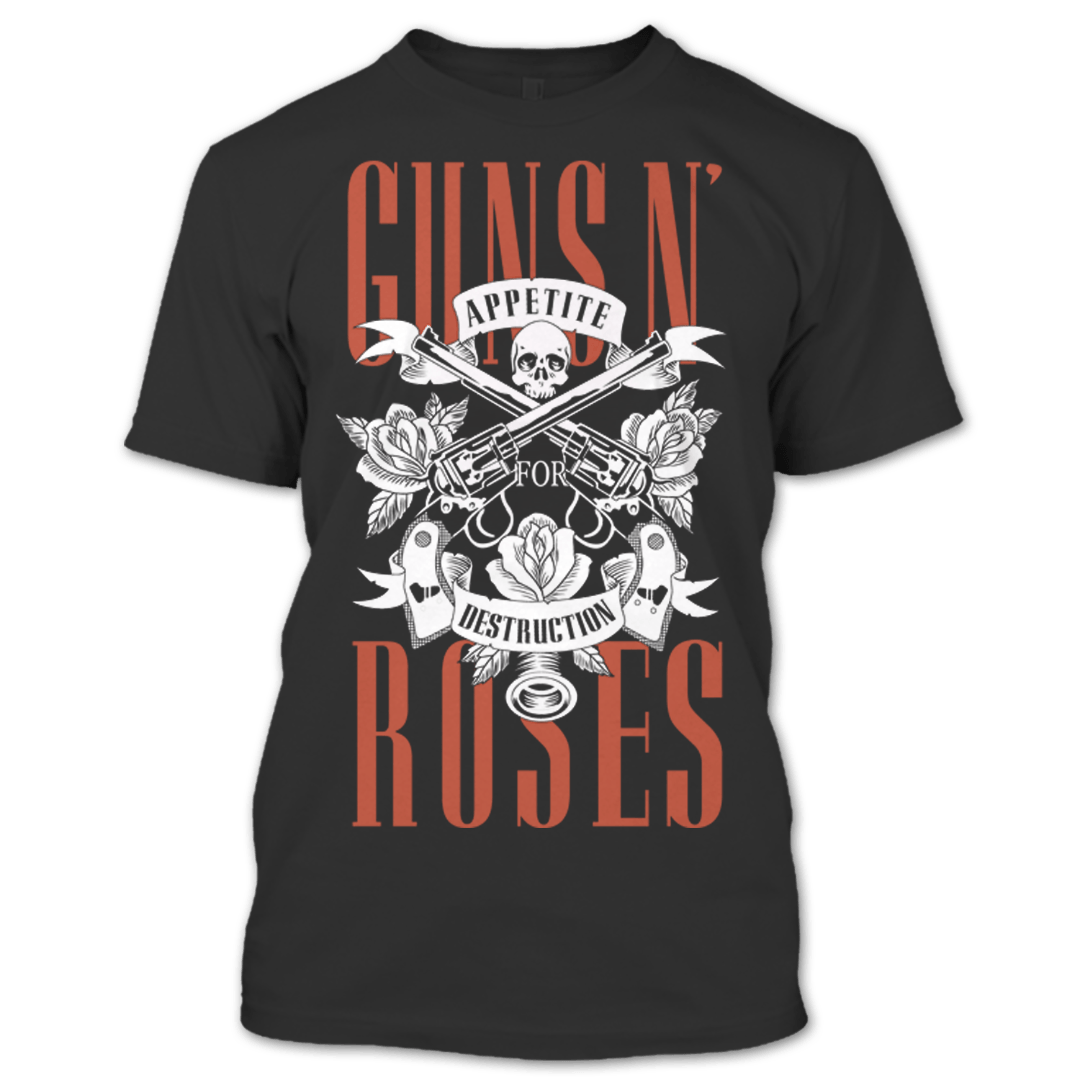 Guns and Roses Appetite for Destruction Logo - Guns N' Roses Appetite For Destruction Guns N' Roses T Shirt ...