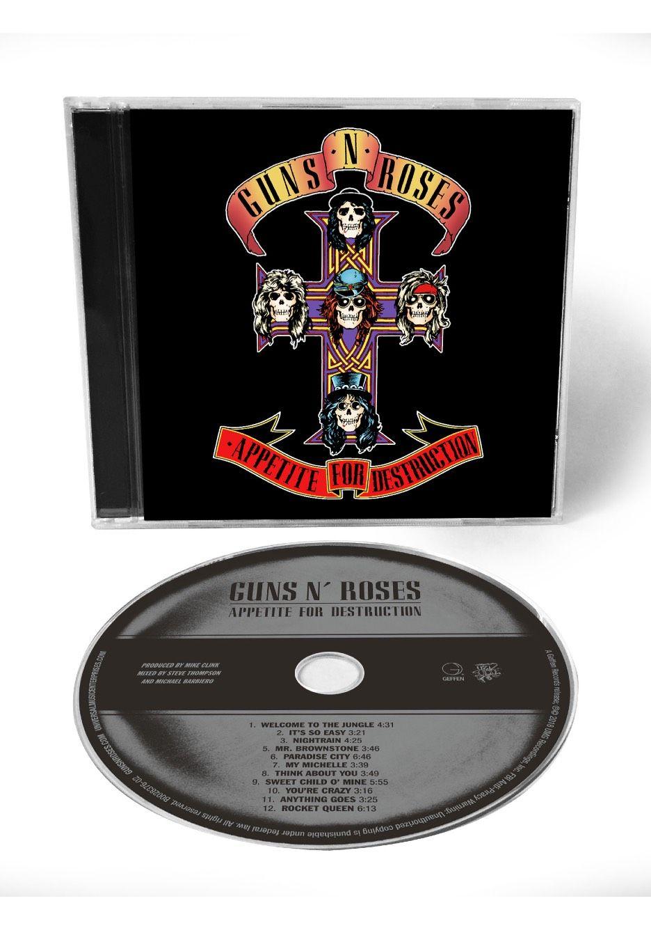 Guns and Roses Appetite for Destruction Logo - Guns N' Roses - Appetite For Destruction (Remastered) - CD - CDs ...