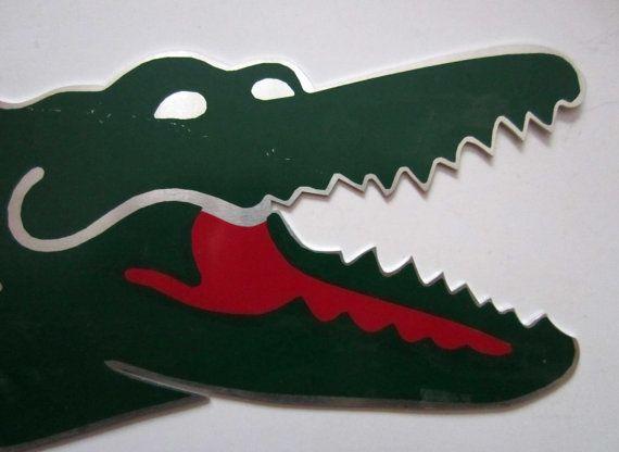French Crocodile Logo - Vintage Promotional Crocodile Logo French Clothing Brand Lacoste