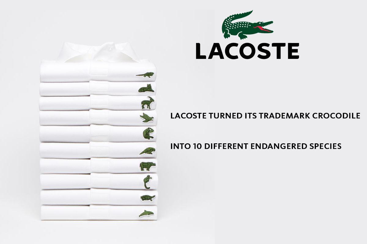 French Crocodile Logo - Lacoste Turned Its Trademark Crocodile into 10 Different Endangered ...