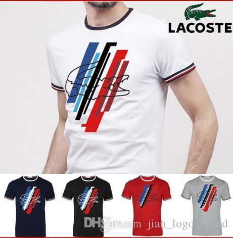 French Crocodile Logo - 2018 French Crocodile 100% Cotton Printed T-shirt Brand Clothing ...