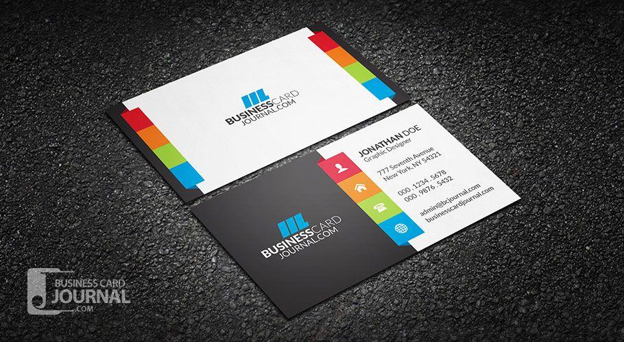Colored Business Card Logo - Free Vibrant Multi-color Business Card Template
