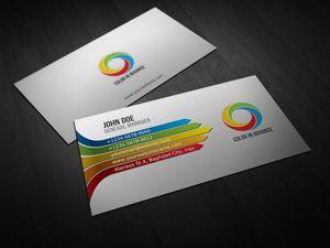 Colored Business Card Logo - Full Color Business Cards printed with a fast turn time