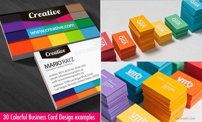 Colored Business Card Logo - Colorful Business Card Design Examples for your inspiration