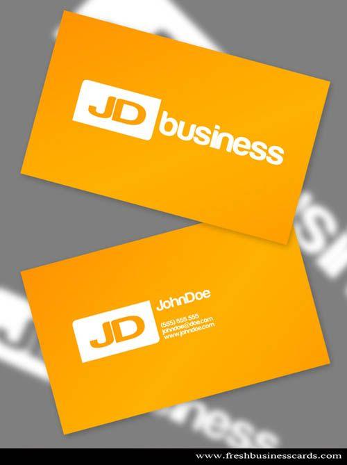 Colored Business Card Logo - Professional Examples of Yellow Colored Business Cards