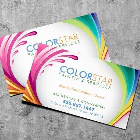 Colored Business Card Logo - Economy Speed Business Cards