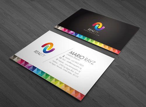 Colored Business Card Logo - Steps Which Help You To Design Memorable Business Cards