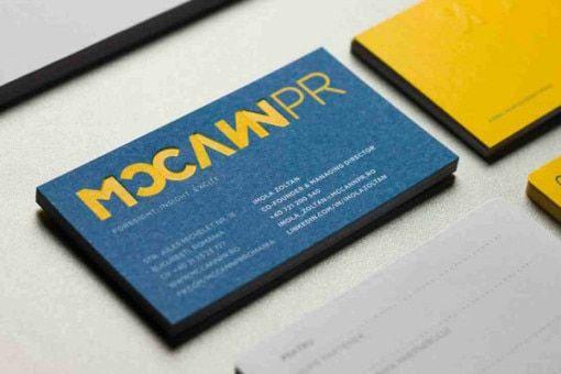 Colored Business Card Logo - High Quality 600gsm Full Color Business Card Letterpress
