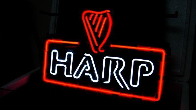 Classic Harp Beer Logo - Guiness Harp Logo Beer Car Classic Neon Light Sign 16 x 11. Posters
