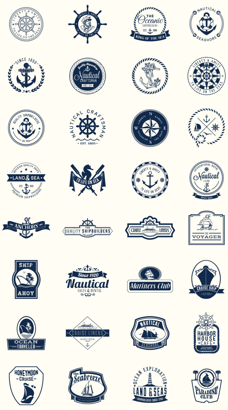 Nautical Logo - Freebie: Nautical Mega Pack - Daily Inspiration | Vintage | Logo ...