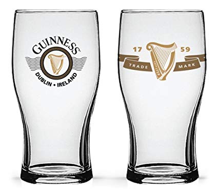 Classic Harp Beer Logo - Guinness Tulip 20oz. Beer Pubs Pair Gravity Gold Harp