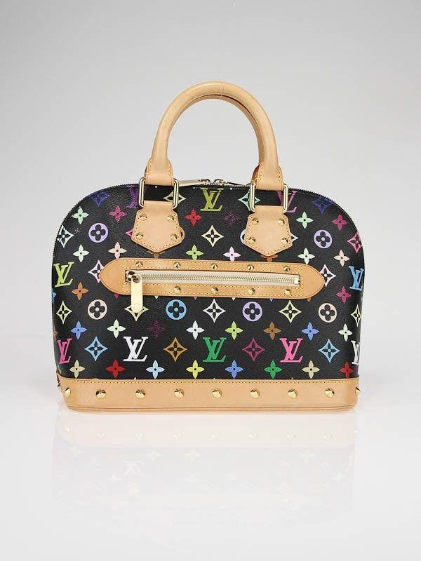 Multicolor Louis Vuitton Logo - Louis Vuitton Black Monogram Multicolor Alma Bag - Yoogi's Closet