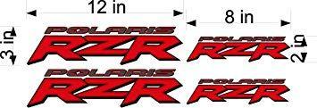 RZR Logo - Amazon.com: Polaris RZR 4 pack RED utv logo decal, graphic, sticker ...
