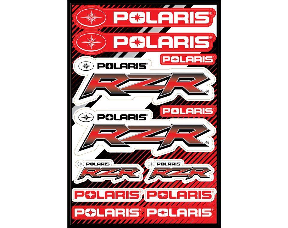 Polaris RZR Logo - Polaris® RZR® Sticker Sheet - Red | Polaris RZR