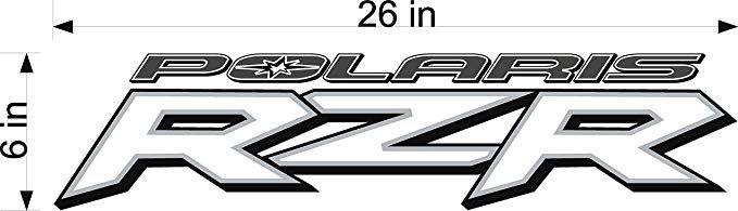 RZR Logo - Amazon.com: Bermuda Shorts Graphics Polaris RZR White utv Logo Decal ...