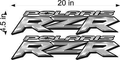 RZR Logo - POLARIS LOGO RZR / CHROME EFFECT / PAIR / 20 Vinyl Vehicle ATV
