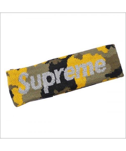 Yellow Supreme Camo Logo - SUPREME : New Era Reflective Logo Headband YELLOW CAMO | Millioncart