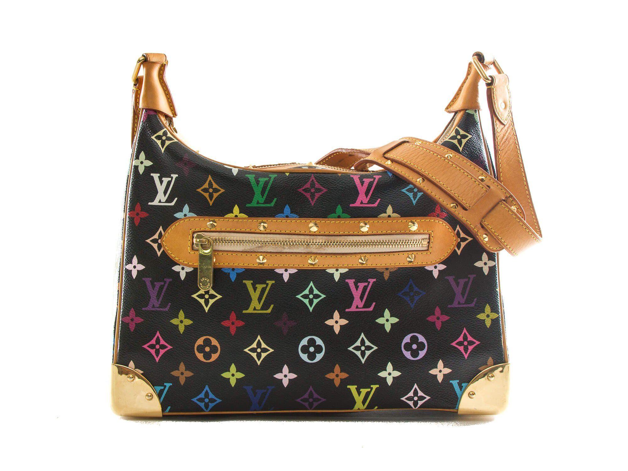 Multicolor Louis Vuitton Logo - Authentic Louis Vuitton Multicolor Boulogne Black M92638 | Connect ...