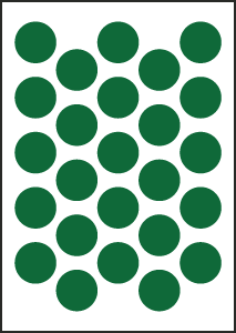 4 Green Circles Logo - 4 Diameter Vinyl Stick On Green Circles SafetySign.com