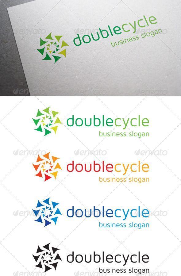 4 Green Circles Logo - Double Cycle Logo #GraphicRiver An excellent logo template featuring ...