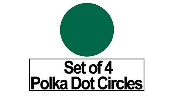 4 Green Circles Logo - Set Of 4 7 Dark Green Circles Polka Dots Vinyl Wall
