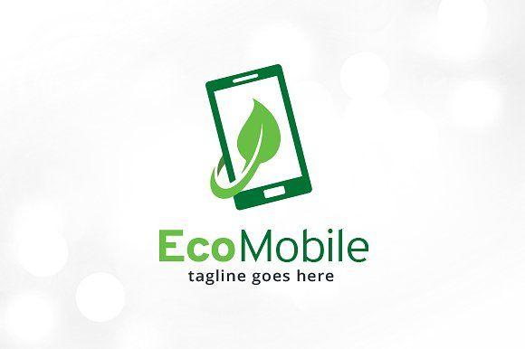 Green Mobile Logo - Eco Mobile Logo Template ~ Logo Templates ~ Creative Market