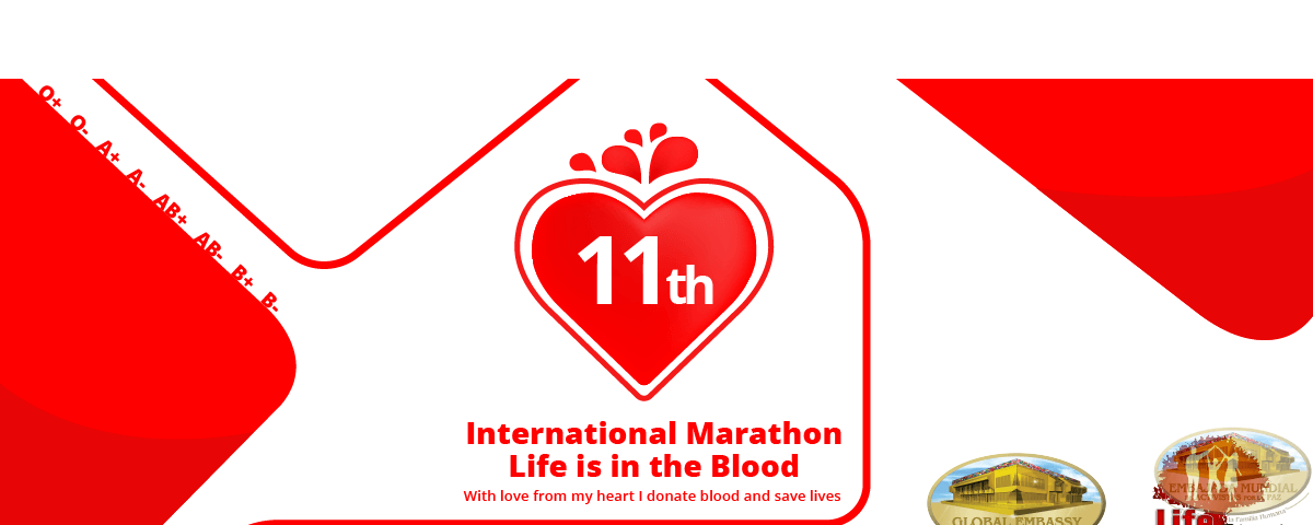 Donate Blood Save Life Logo - The 11th International Blood Drive Marathon begins