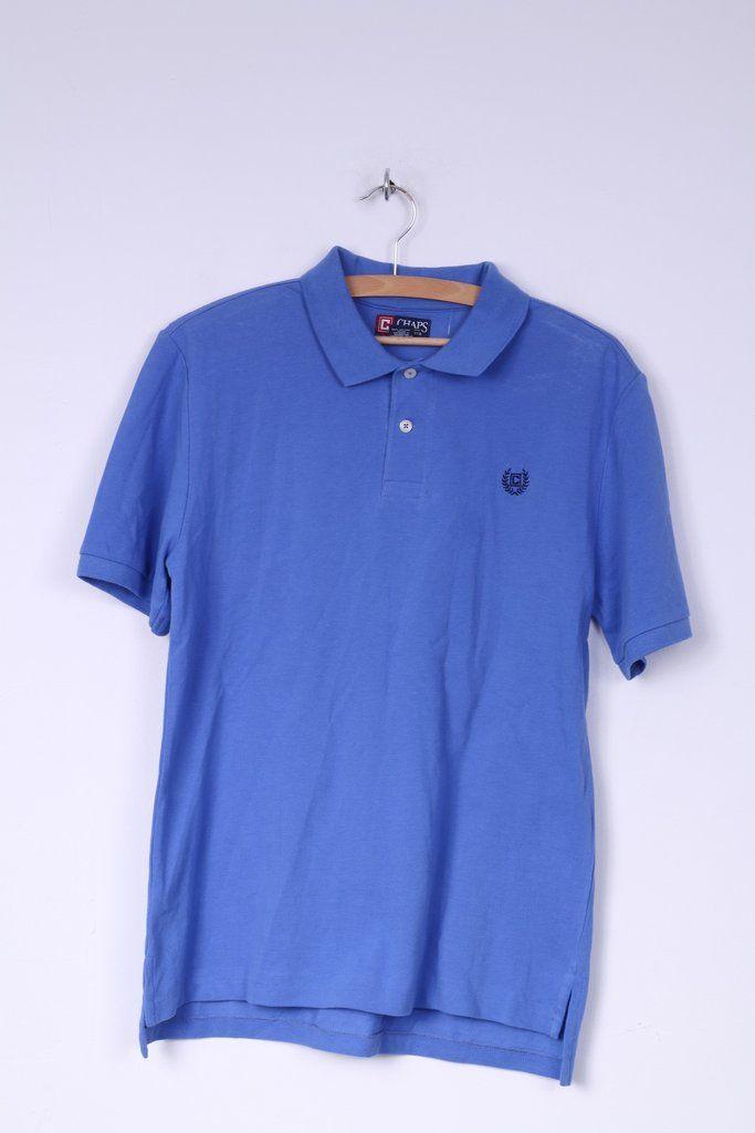 Chaps Clothing Logo - Chaps Youth XL(18 20) Polo Shirt Blue Cotton Embroidered Logo
