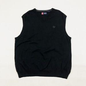 Chaps Clothing Logo - CHAPS RL SWEATER VEST MENS XL BLACK BODY WARMER 90s RETRO VINTAGE