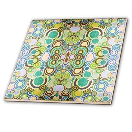 4 Green Circles Logo - Amazon.com: 3dRose Florene Modern Abstract - Pretty Brown Blue Aqua ...