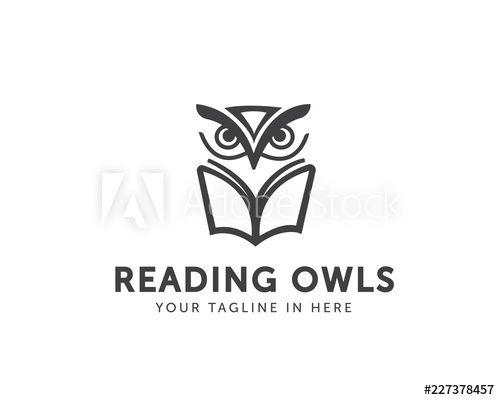 College Owl Logo - line art Owl book logo design, college owl book logo - Buy this ...