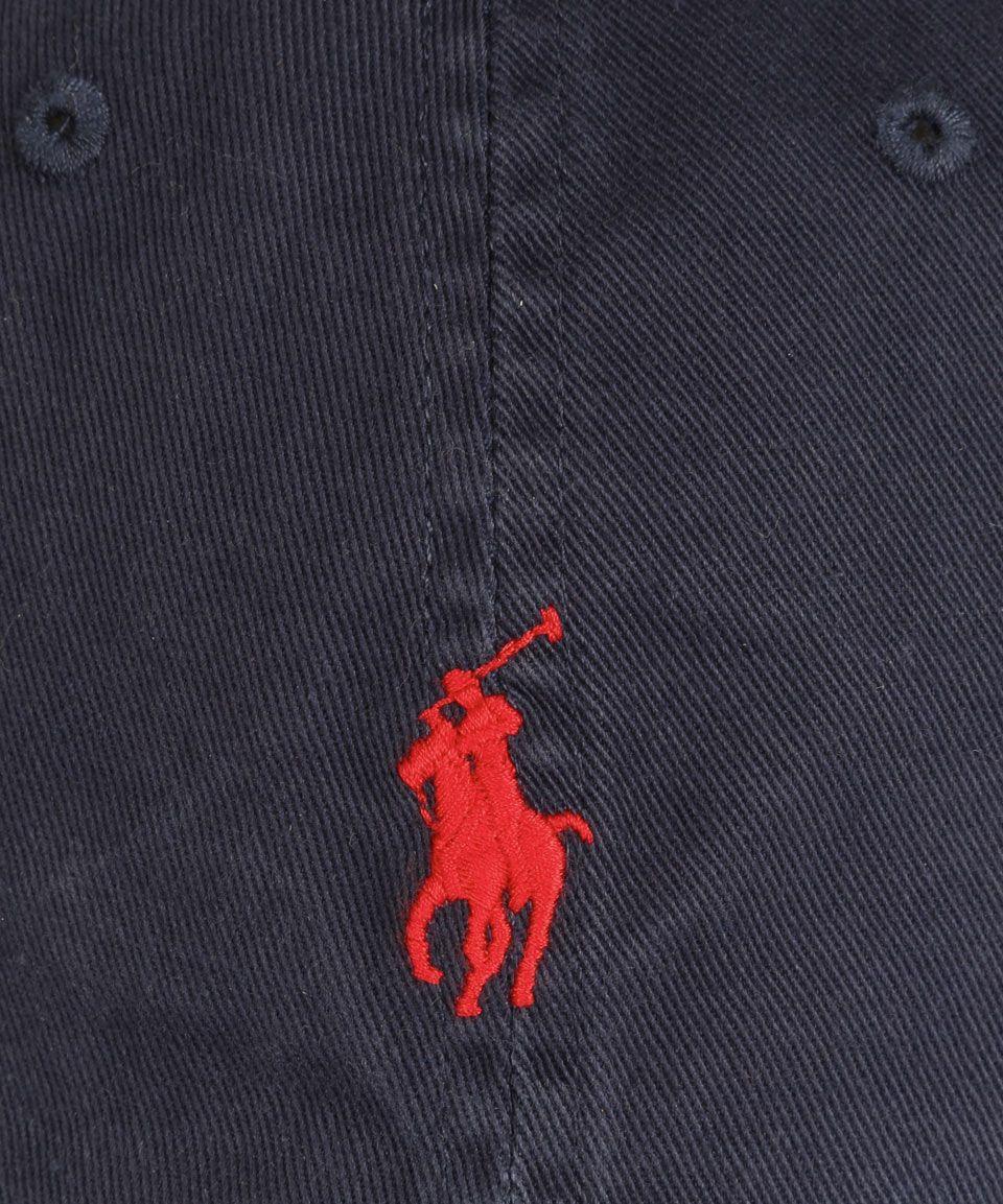 Red Polo Logo - Polo Ralph Lauren Navy and Red Logo Cap in Blue for Men - Lyst