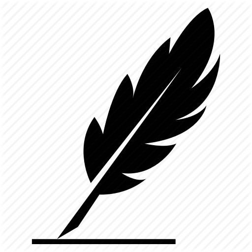 Quill Pen Logo - Feather, feather pen, ink pen, pen, quill, quill pen icon