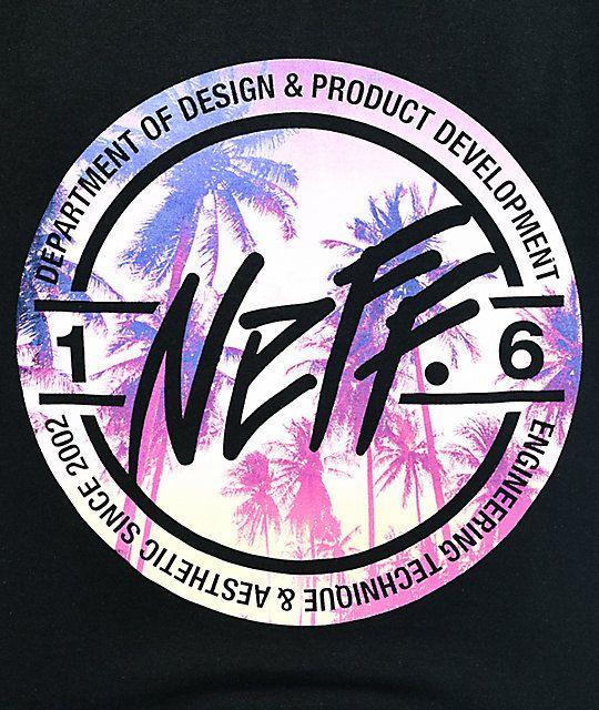 Design Neff Logo - Neff Stamper Sunset Black T Shirt