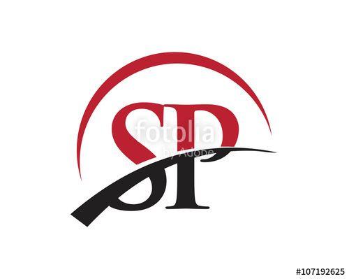 Red Sp Logo - SP Red Letter Logo Swoosh Stock Image And Royalty Free Vector Files