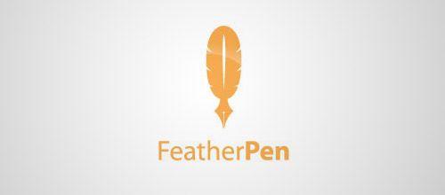 Quill Pen Logo - 35 Feather Logo Designs For Inspiration