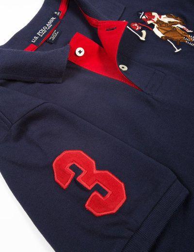 Red Polo Logo - Boys Multi-Color Big Logo Polo Shirt - U.S. Polo Assn.