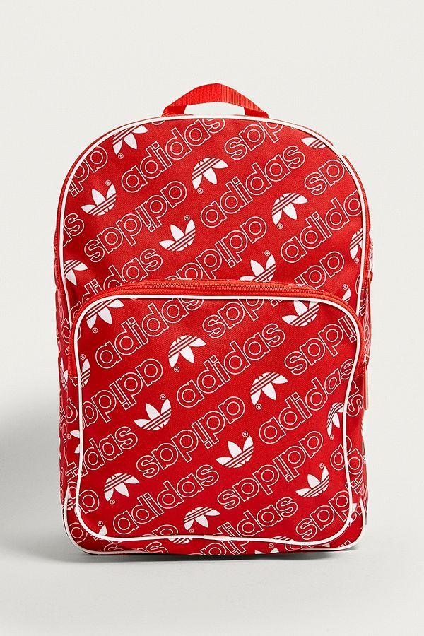 Red Sp Logo - adidas Originals Red Classic Logo Backpack. Urban Outfitters UK