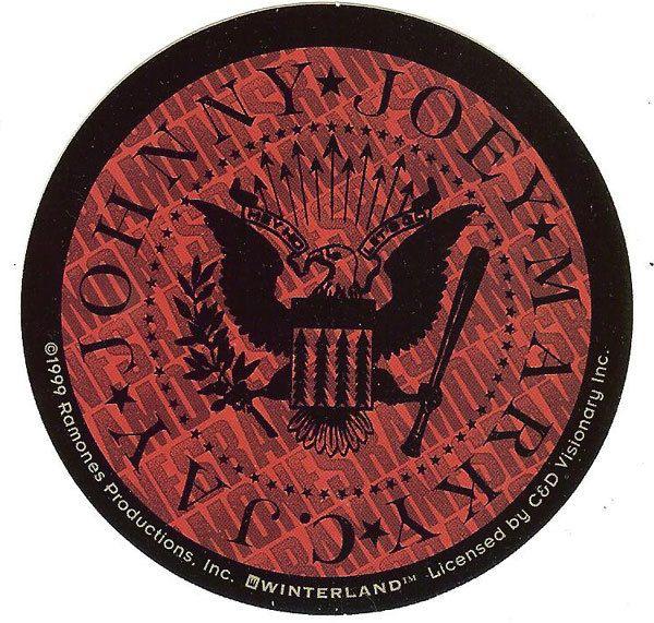 Eagle in Circle Logo - The Ramones Vinyl Sticker Red Eagle Circle Logo