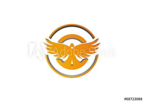 Eagle in Circle Logo - circle eagle symbol Illustration sign buttonbadge icon logo - Buy ...
