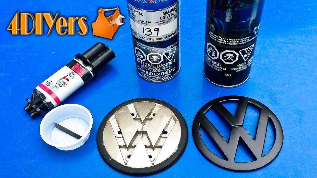 Old Crest Volkswagen Logo - DIY: Volkswagen Golf MKIV Hatch Emblem Disassembly & Painting - YouTube
