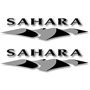 Jeep Sahara Logo - Street Legal Decals 2 Greyscale SAHARA DUNES Vinyl 9