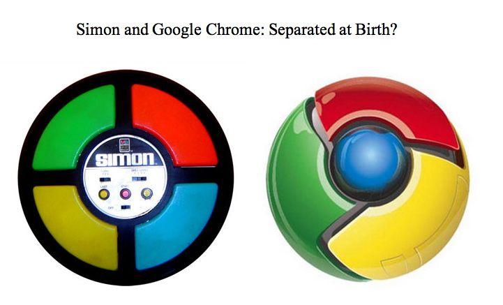 Google Crome Logo - Xconomy: Simon and the Google Chrome Logo: Separated at Birth?
