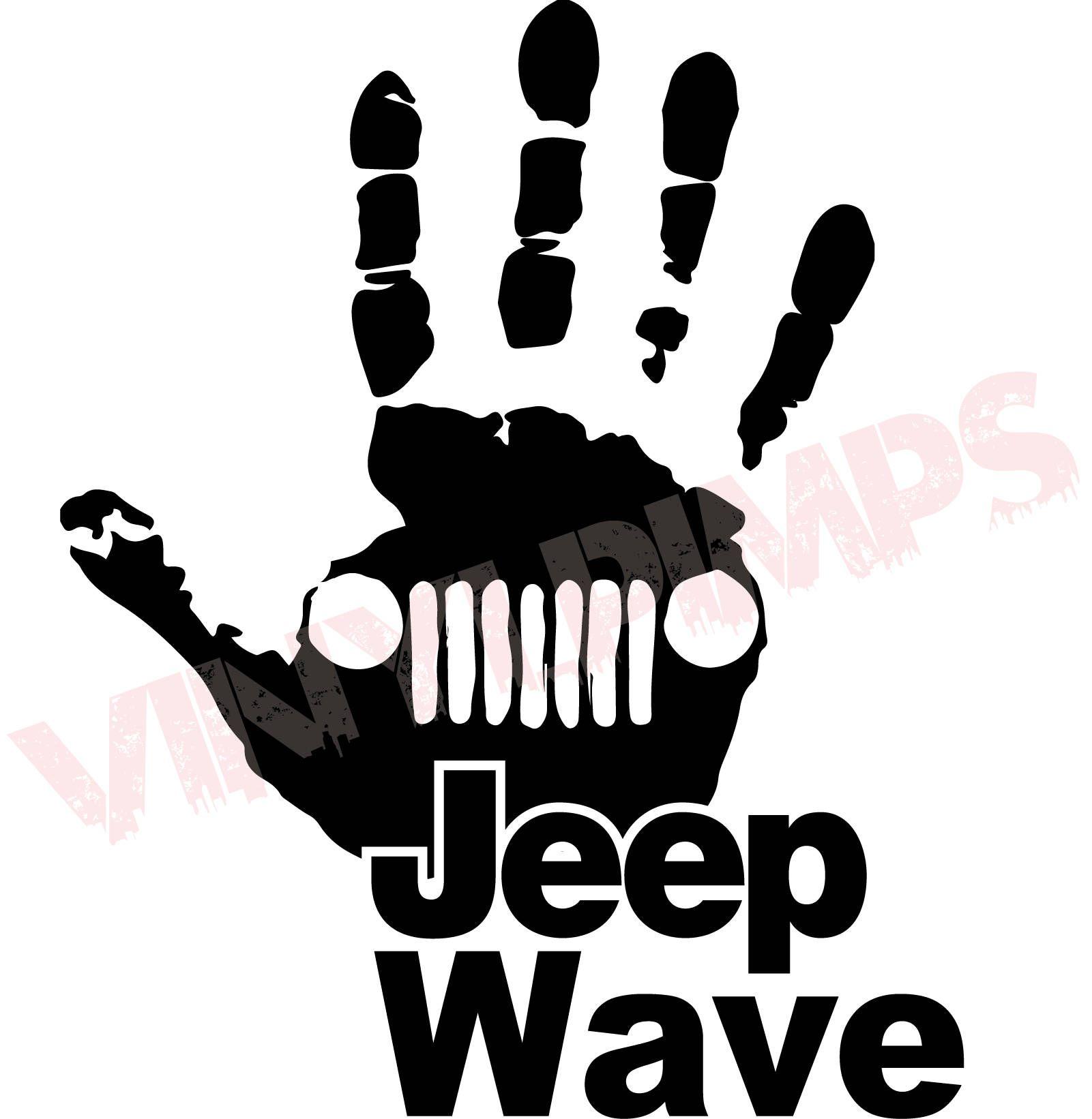 Jeep Sahara Logo - Jeep wave Decal Jeep Wrangler Unlimited Sahara JK TJ