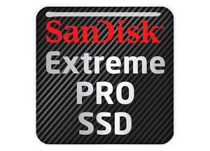SanDisk Logo - SanDisk Extreme Pro SSD 1x1 Chrome Domed Case Badge / Sticker Logo