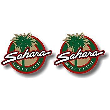 Jeep Sahara Logo - Amazon.com: 2 Jeep Sahara Edition V1 Vinyl Sticker Decals Sport S ...