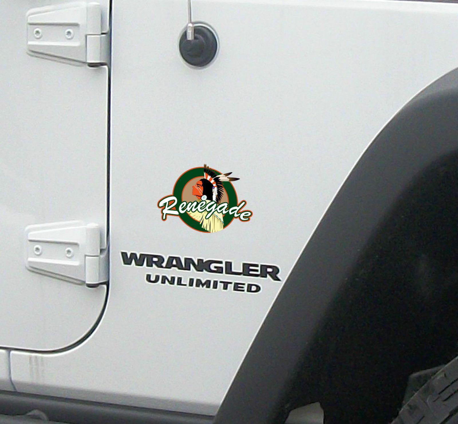 Jeep Sahara Logo - Product: 2 RENEGADE logo Jeep Wrangler CJ Vinyl Sticker Decal