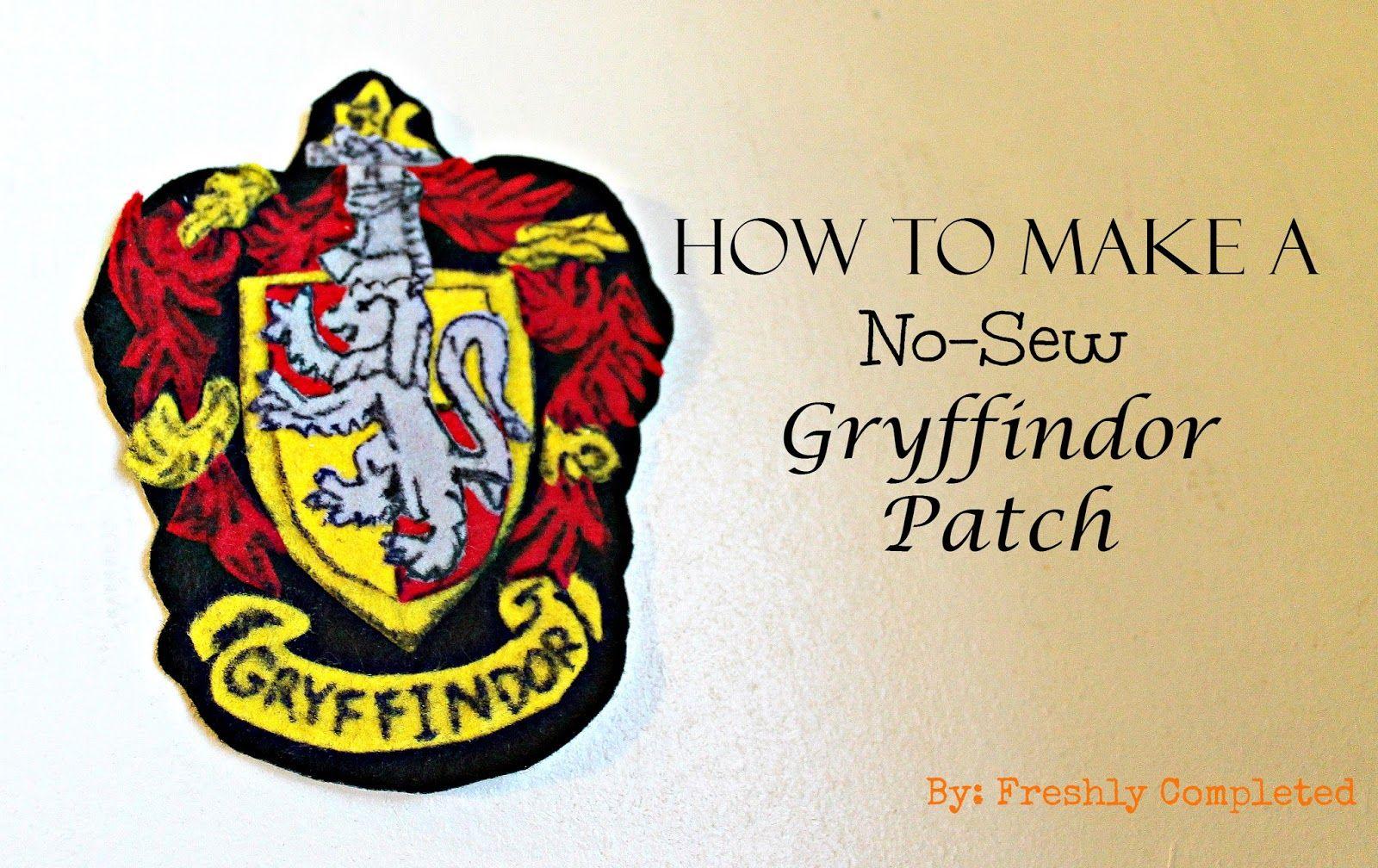 Simple Gryffindor Logo - Freshly Completed: How To Make A No Sew Gryffindor Patch