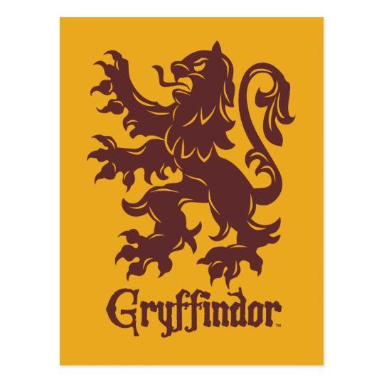 Simple Gryffindor Logo - Harry Potter | Gryffindor Lion Graphic Postcard | Zazzle.com